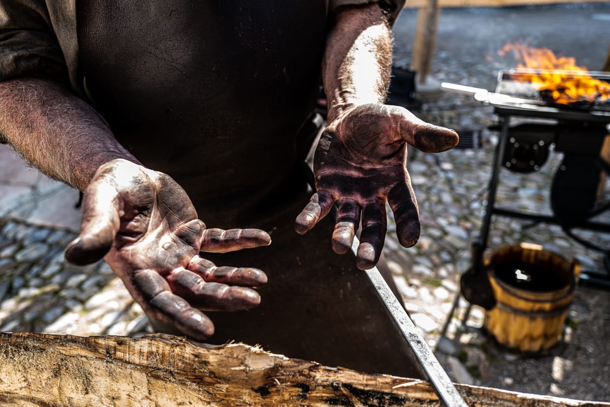 Blacksmith's hands